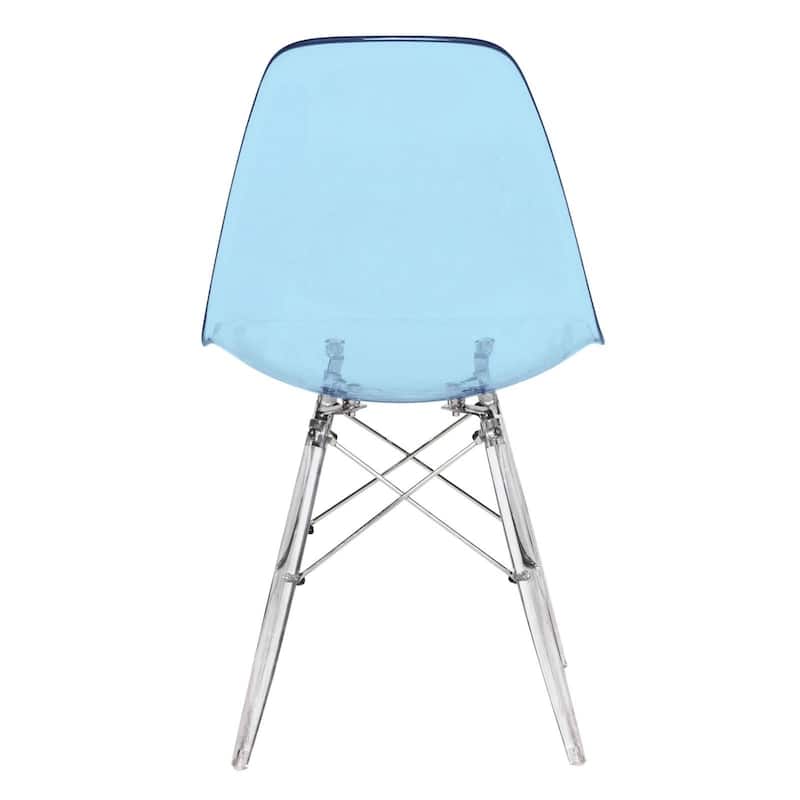 Crescro Dining Chair in Acrylic with Eifel Legs Design Banquet Side Chair (Set of 4) for Indoor and Outdoor - 32" Height