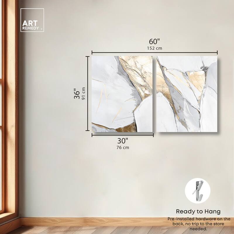 Cracks of Creation III Canvas Set of 2 by Art Remedy, Gallery Wrapped