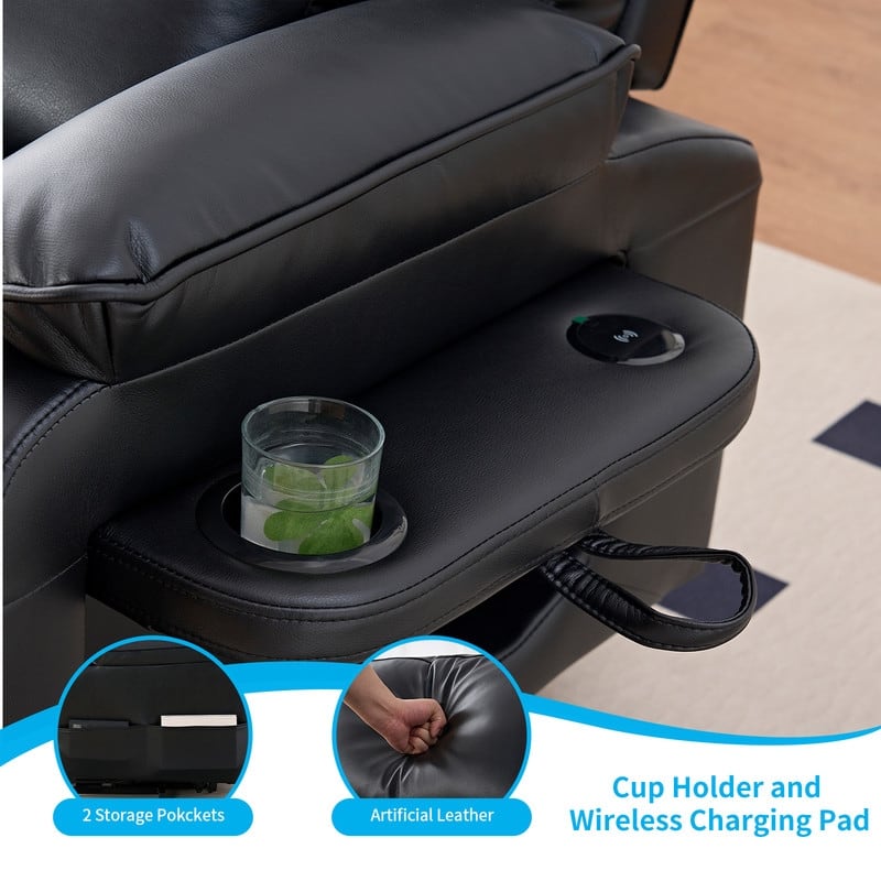 Mixoy Power Lift Recliners Chair with Vibration Massage Heating,8 Points MessageRecling Degrees,Storage,Cup Holder