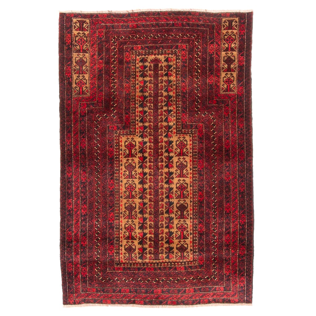 ECARPETGALLERY Hand-knotted Teimani Brown Wool Rug - 3'0 x 4'5