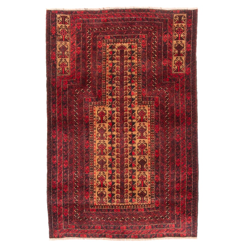 ECARPETGALLERY Hand-knotted Teimani Brown Wool Rug - 3'0 x 4'5