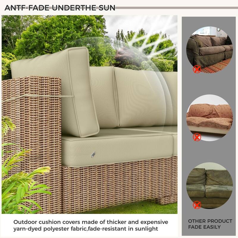 14 Piece Outdoor Furniture Replacement Cushions,Patio Seat Cushions