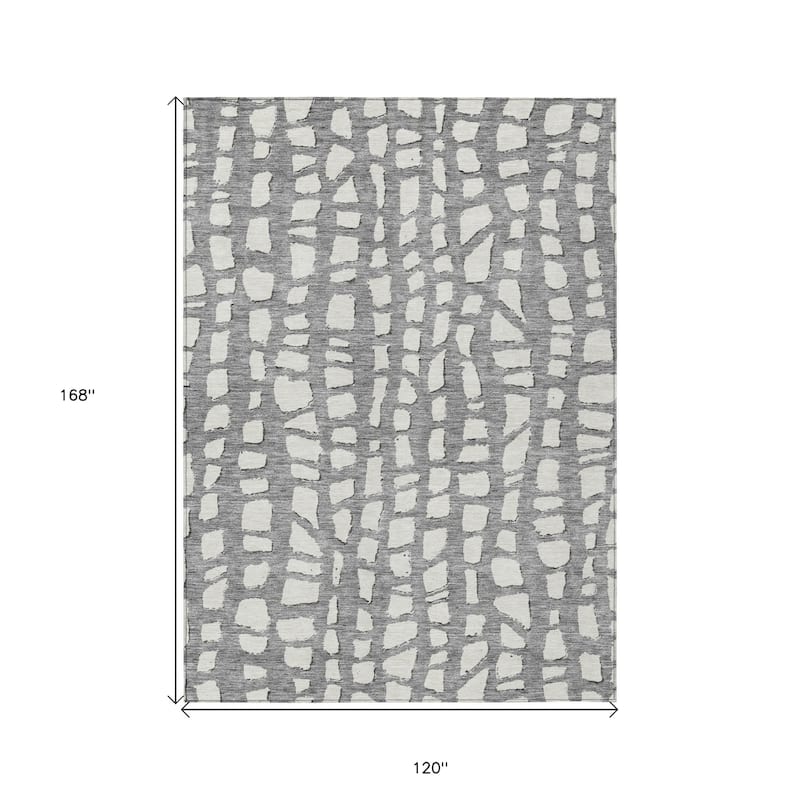 HomeRoots Abstract Transitional Rectangle Outdoor Rug