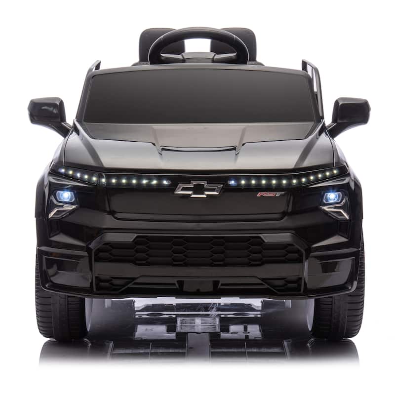 Licensed Chevrolet Silverado 24V Kids Ride On Car with Bluetooth, Music, and Power Display