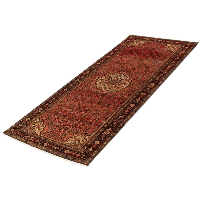 ECARPETGALLERY Hand-knotted Andelz Red Wool Rug - 4'1 x 9'5