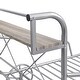 preview thumbnail 8 of 21, Twin Size Metal Car Bed with Four Wheels, Guardrails and X-Shaped Frame Shelf
