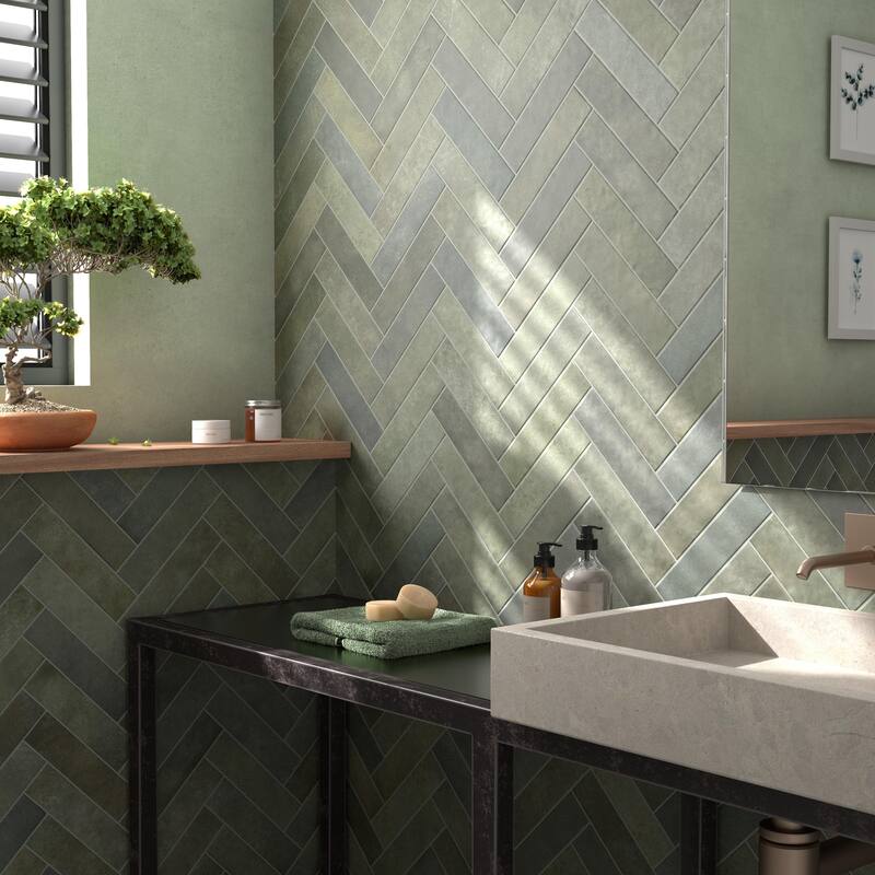 Merola Tile Heritage Jungle 2-3/8" x 9-5/8" Porcelain Floor and Wall Tile