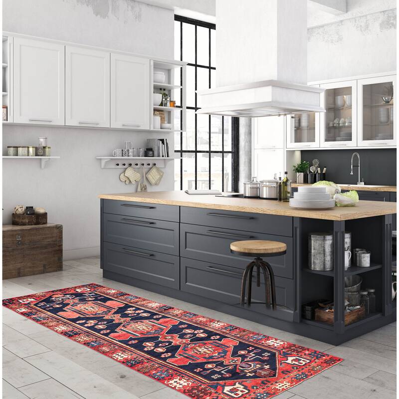 ECARPETGALLERY Hand-knotted Konya Anatolian Dark Navy Wool Rug - 3'3 x 9'5
