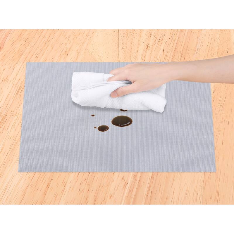 Placemats 8 Pack PVC Placemats for Kitchen Dining Table Decor Heat Resistant Table Placemats Wipeable Table Mat - 18*12in