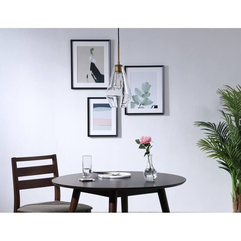Gerald 1-light Elongated Glass Shade Hanging Pendant Light