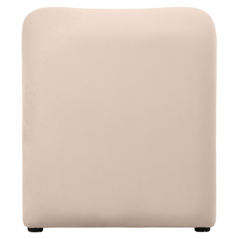 KLYX Modern Armless Accent Chair in Velvet or Boucle Upholstery with Plush Foam Cushioning for Home Office, Living Rooms and Bed