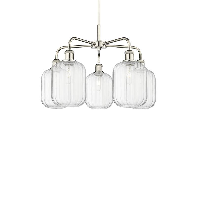 Innovations Lighting 516-5CR-18-26 Preston Chandelier Preston 5 Light - Polished Nickel / Clear