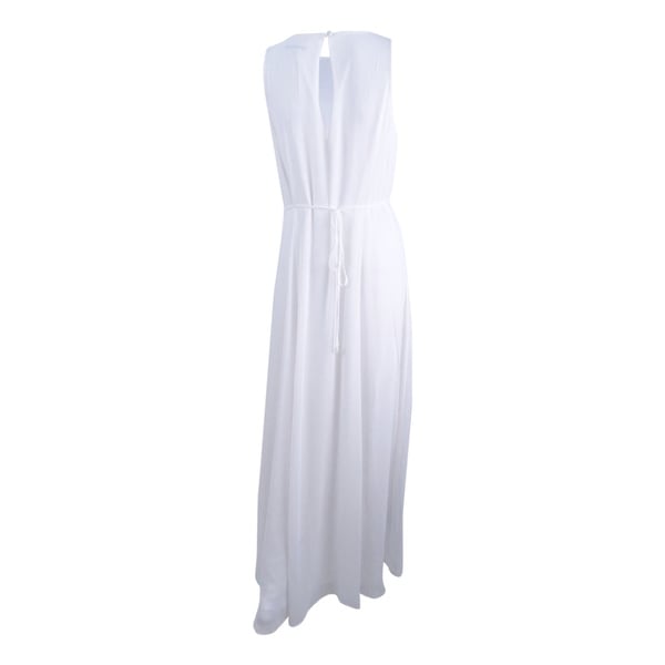 calvin klein white ruffle dress