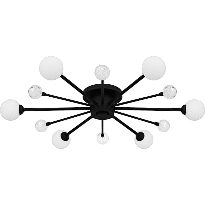 Combe 6-Light Matte Black Semi-Flush Mount