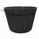 preview thumbnail 1 of 5, DreamPatio Acacia Half Whisky Barrel Planter Set of 2 (18" and 14") Brown