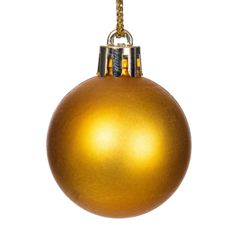 Gold Shiny/Matte 1.5-2-inch Ball Ornaments (Pack of 50)