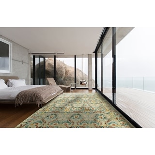 Green transitional Spanish Style Rug, Beautiful Area Rug - On Sale ...