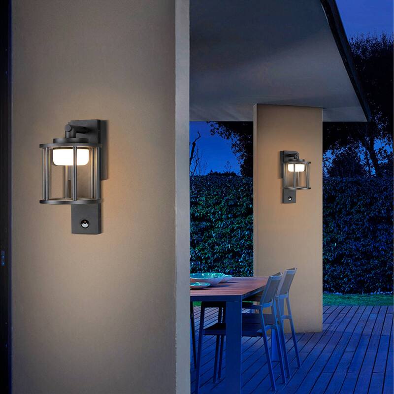 Outdoor Wall Sconce Motion Sensor GX53 LED Bulb 6.5W 650Lm 3000K