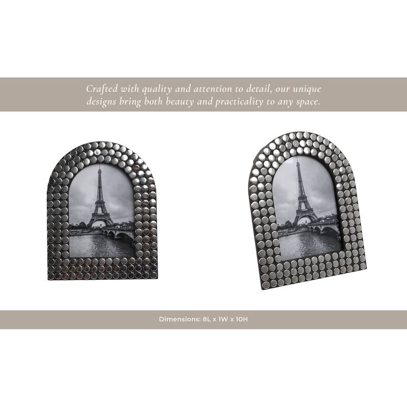 Metal Glass Contemporary Modern Arched Design Picture Frame