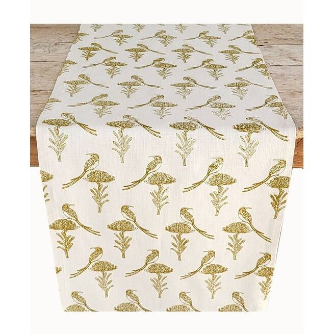 French Home Sugarbird Table Runner - Chartreuse