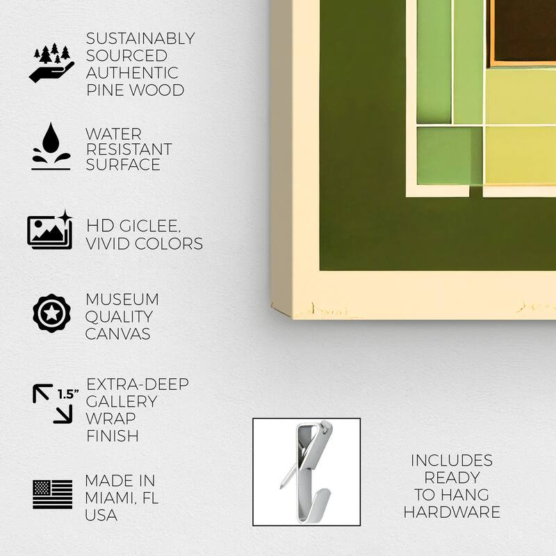 Wynwood Studio Abstract Nursery Floor Map Green and Modern & Contemporary Wall Art Canvas Print