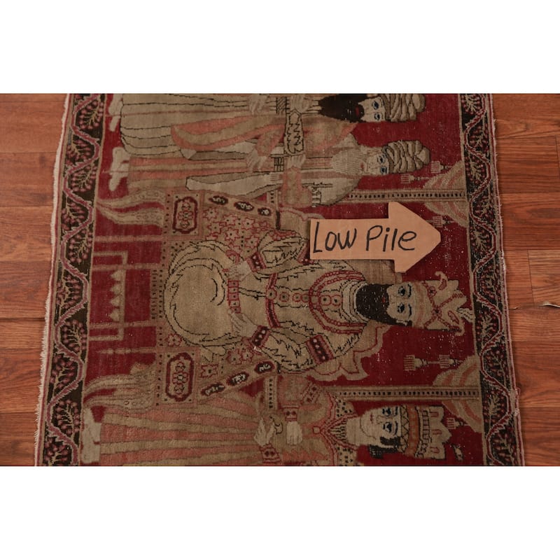 Set Of 2 Vegetable Dye Kerman Ravar Persian Rug Handmade Wool Carpet - 1'11" x 2'8"