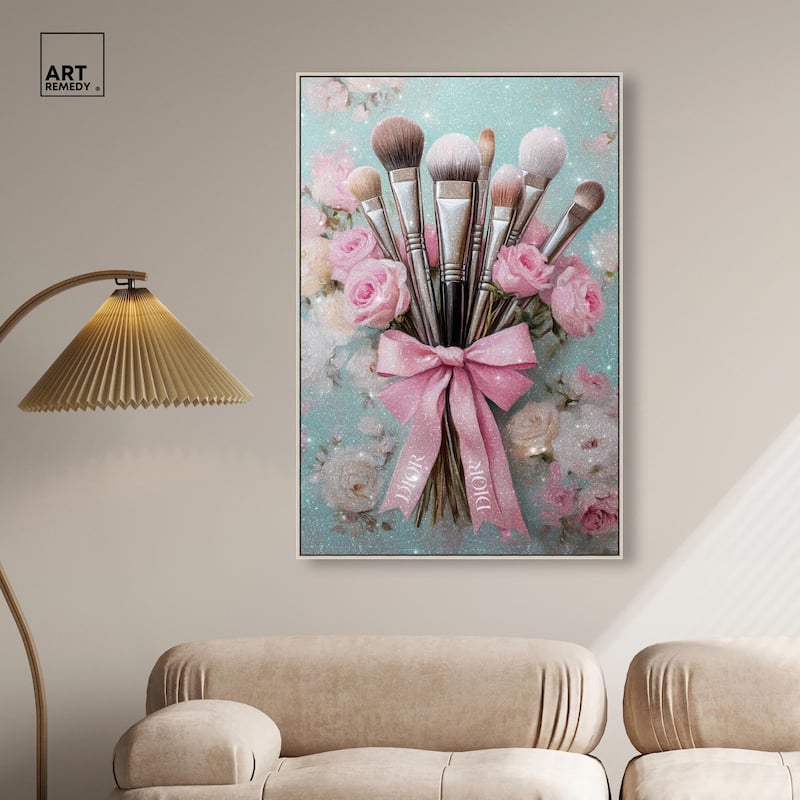 Bouquet of Make Up Brushes Canvas by Art Remedy