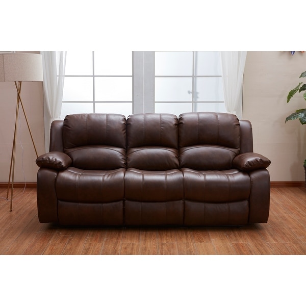 Mobilis classic oversize and overstuffed 2 seat bonded leather double recliner loveseat sales