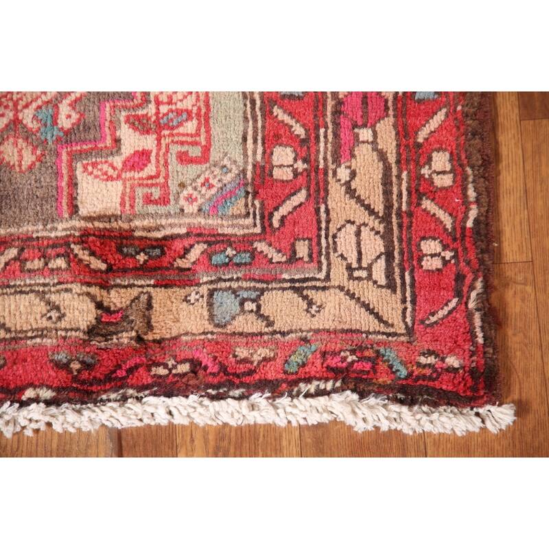 Ardebil Persian Vintage Runner Rug Hand-Knotted Wool Carpet - 2'3" x 9'6"