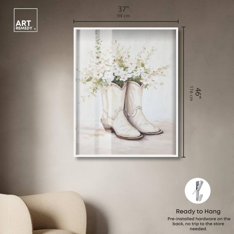Prairie Bloom Boots Shadowbox by Art Remedy