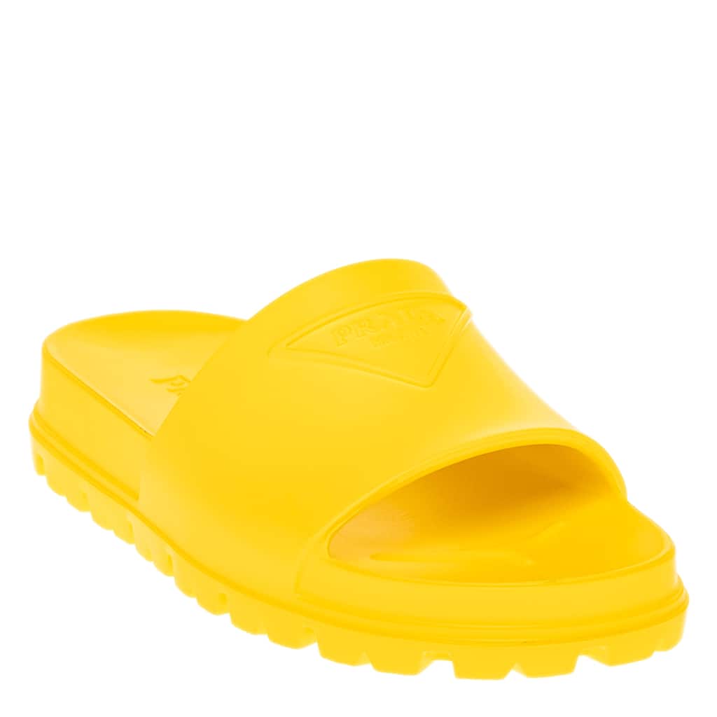 Prada Logo Embossed Rubber Slides