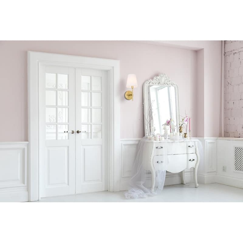 Carlton 1-light White Shade Wall Sconce