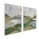 preview thumbnail 14 of 13, Kate and Laurel Sylvie Beaded Whispers of the Hills 1 and 2 Framed Canvas Art Set by Nikita Jariwala 2 Piece Set 28x38 - White