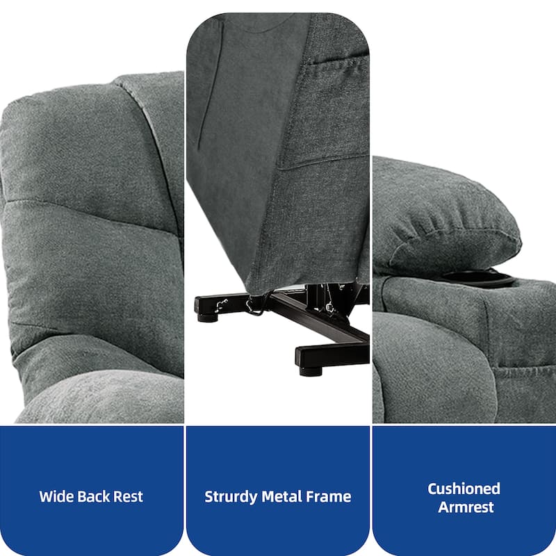 31.5 ''Wide Power Lift Assist Ergonomic Recliner with Massager & Heating