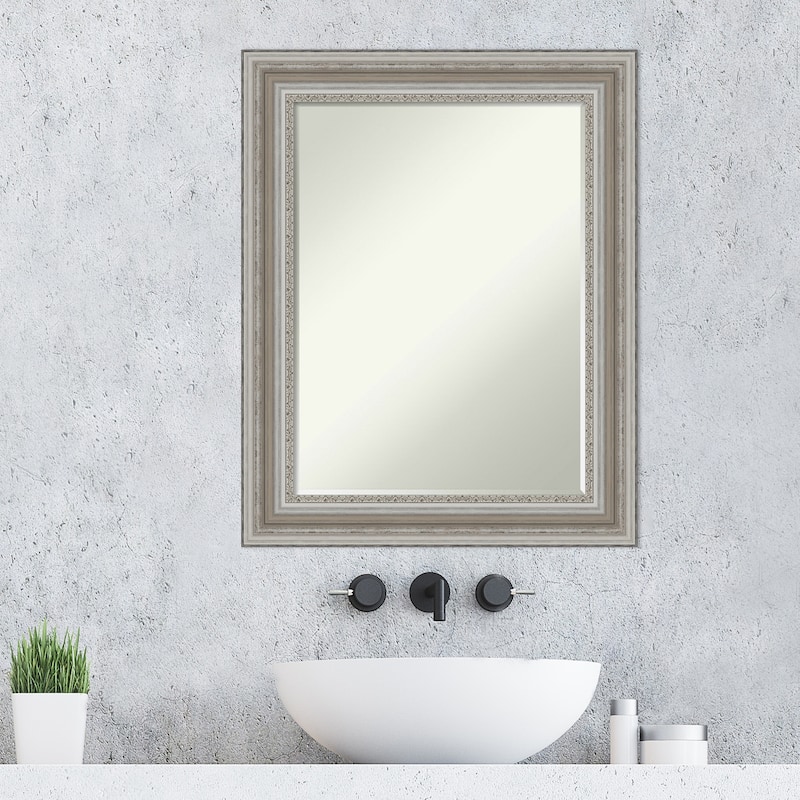 Petite Bevel Bathroom Wall Mirror - Parlor Gold Frame - 24 x 30 in