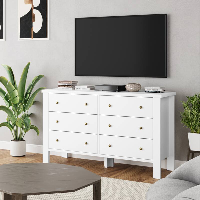 6 Drawer Dresser For Bedroom With Modern Style
