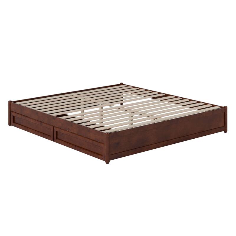 Barcelona Panel Platform Bed with Storage Drawers