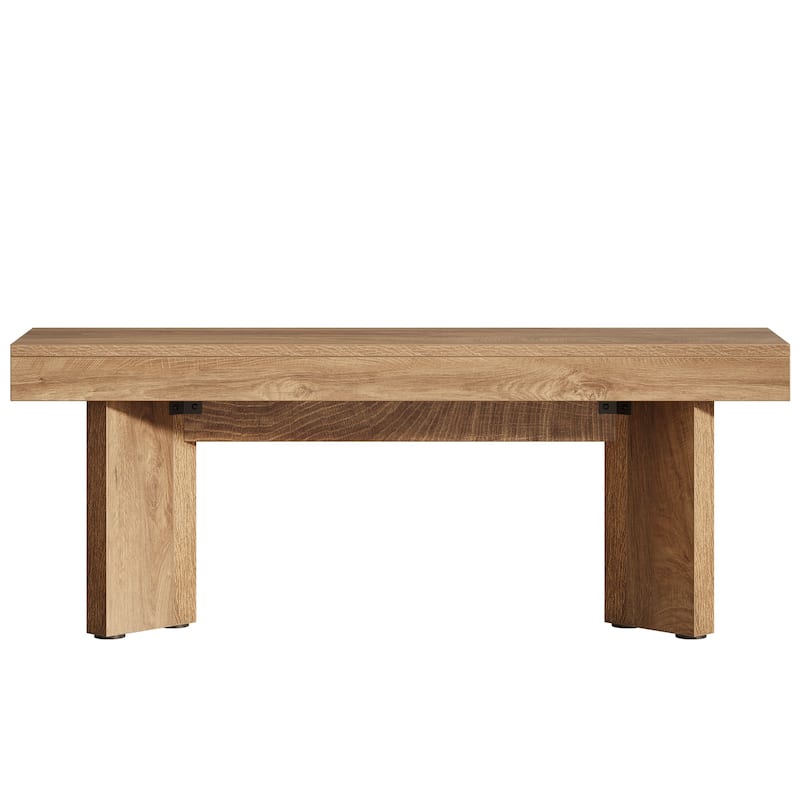 Farmhouse Wooden Dining Bench, 47" Indoor Kitchen Table Bench