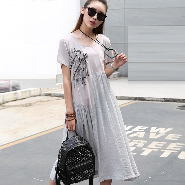cotton linen long dress