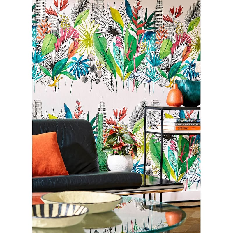 Sierra Multicolor Urban Tropic Wallpaper