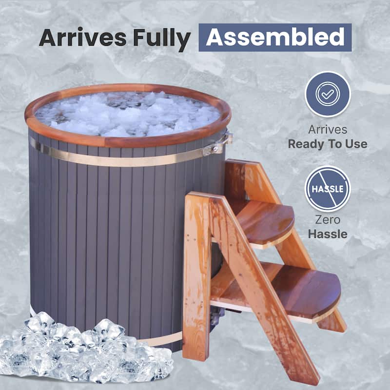 ALEKO Cold Therapy 1 Person Ice Bath 118 Gallon Cold Plunge 37.5H x 33.25D inch