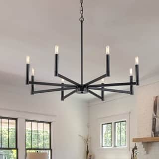 8-Light Classic Candle Chandelier Kitchen island Hanging Pendant for dining room