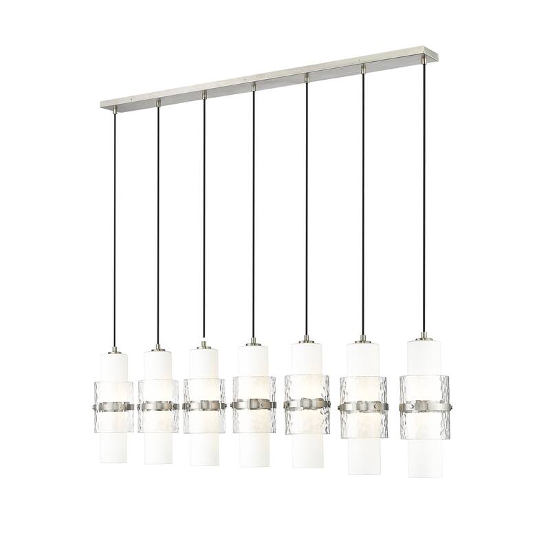 Cayden 7 Light Linear Chandelier in Brushed Nickel - Brushed Nickel