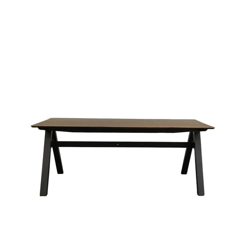 HomeRoots 71" Walnut Solid Wood Trestle Base Dining Table - 70.90 in. x 29.50 in. x 29.50 in.