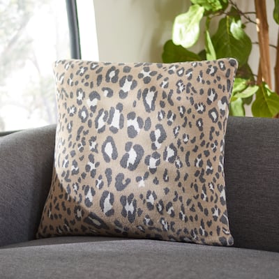 SAFAVIEH Kasya 18-inch Leopard Square Decorative Accent Throw Pillow