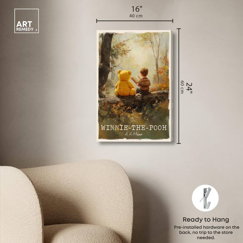 Classic Winnie the Pooh Canvas by Art Remedy, Gallery Wrapped