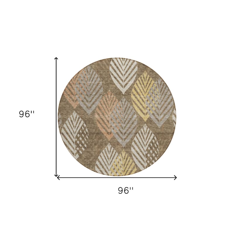 HomeRoots Floral Transitional Rectangle Outdoor Rug
