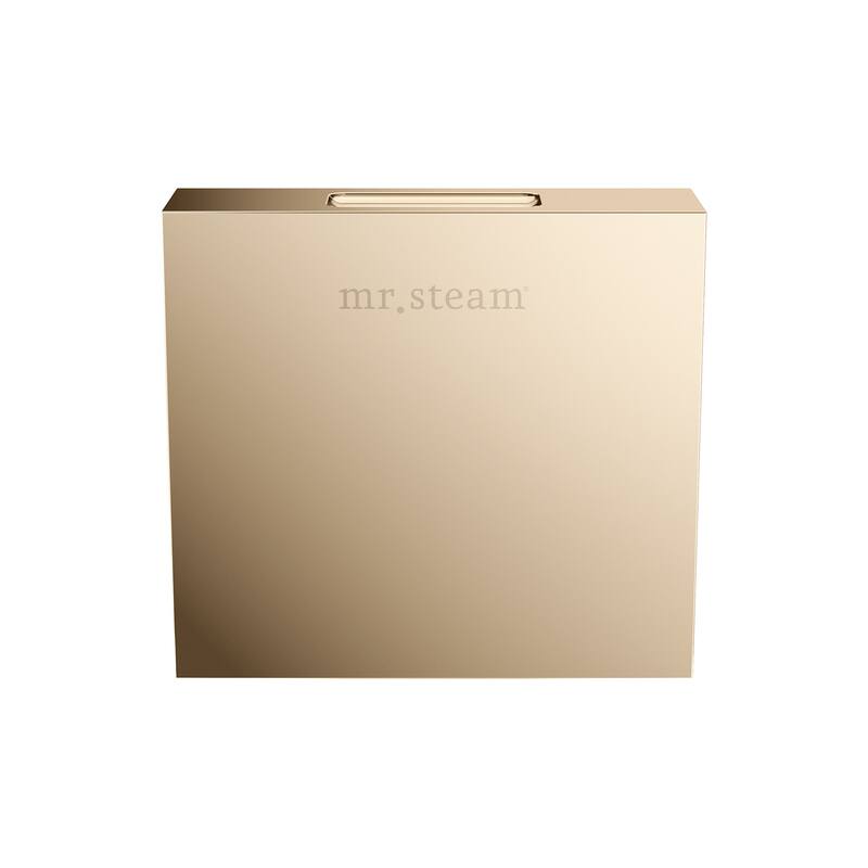 Mr Steam 104516 Designer Square 3 in. Steamhead with Aroma Therapy - Polished Gold