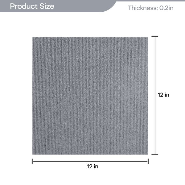 Self Adhesive Carpet Floor Tile Nonslip Floor Mat (12sqft 12 Tiles