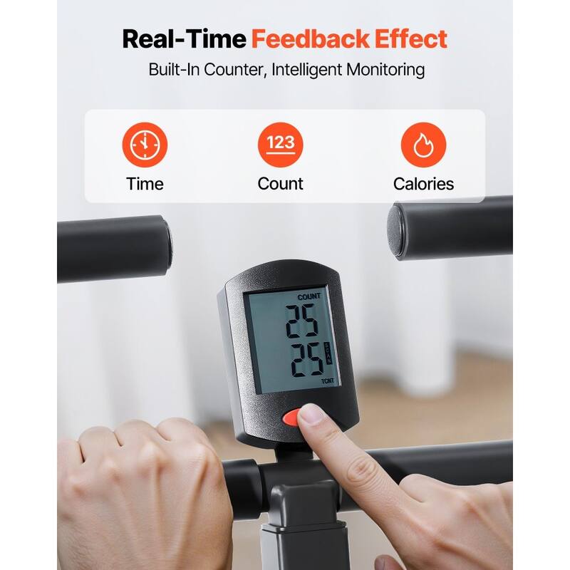 Black Steel Deep Squat Training Machine with Adjustable Seat and Resistance Bands - 35.4 x 22.8 x 44.1 in
